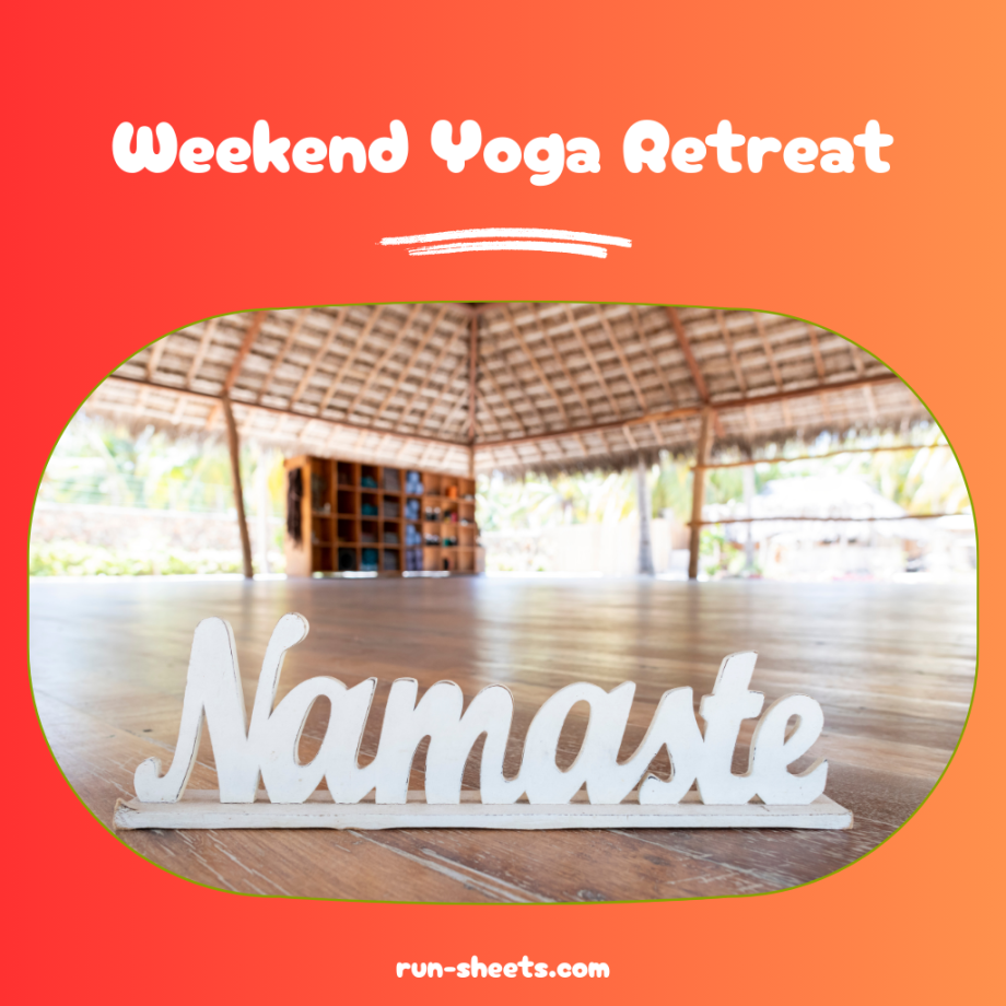 weekend yoga retreat template schedule run sheet